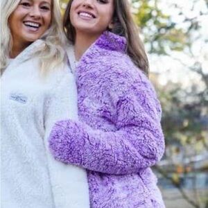 USA Palm Cozy reversible Purple Sherpa Jackets